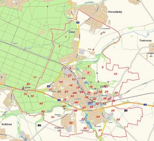 Mapa - místní názvy